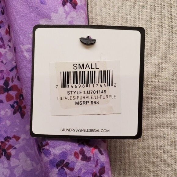 Laundry by Shelli Segal Ladies Floral Lilac Purple Leggings in Size Small - Picture 4 of 6